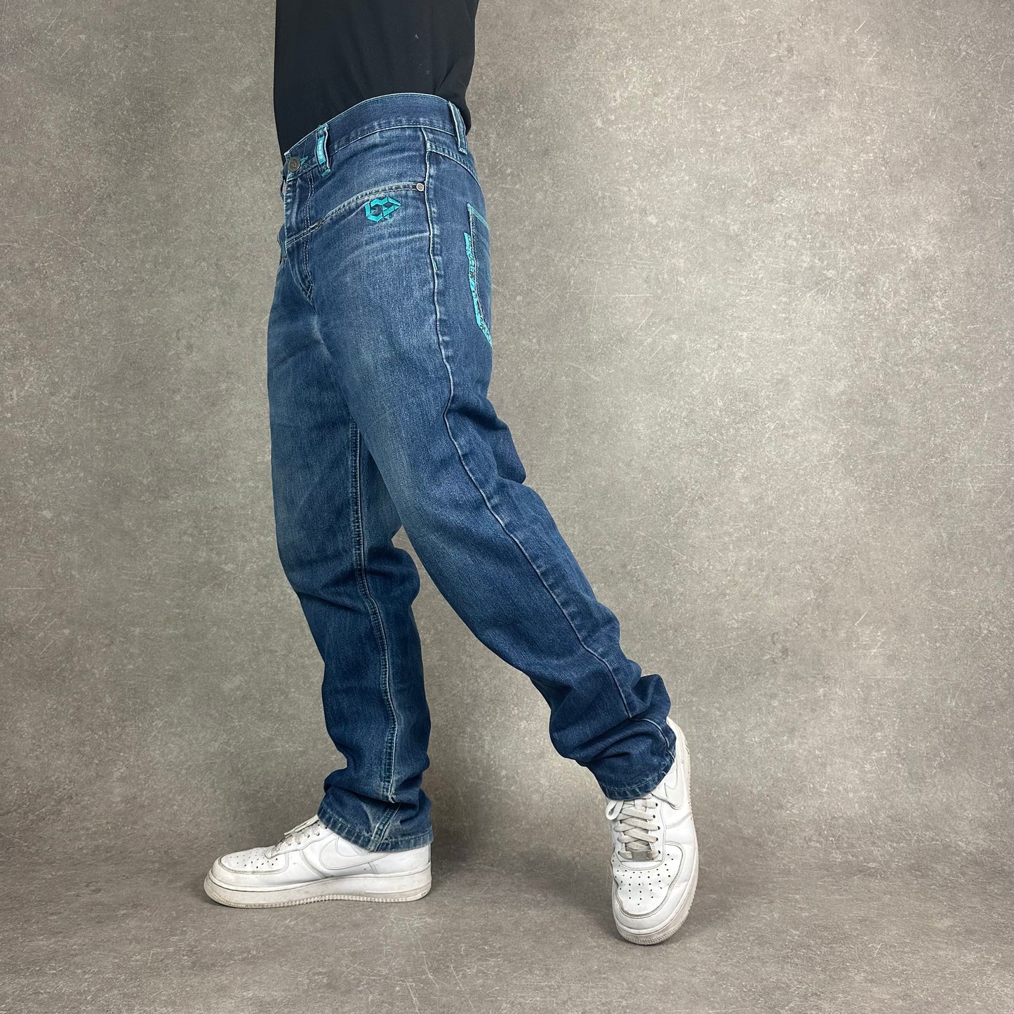 Embroidered Baggy Jeans (M)