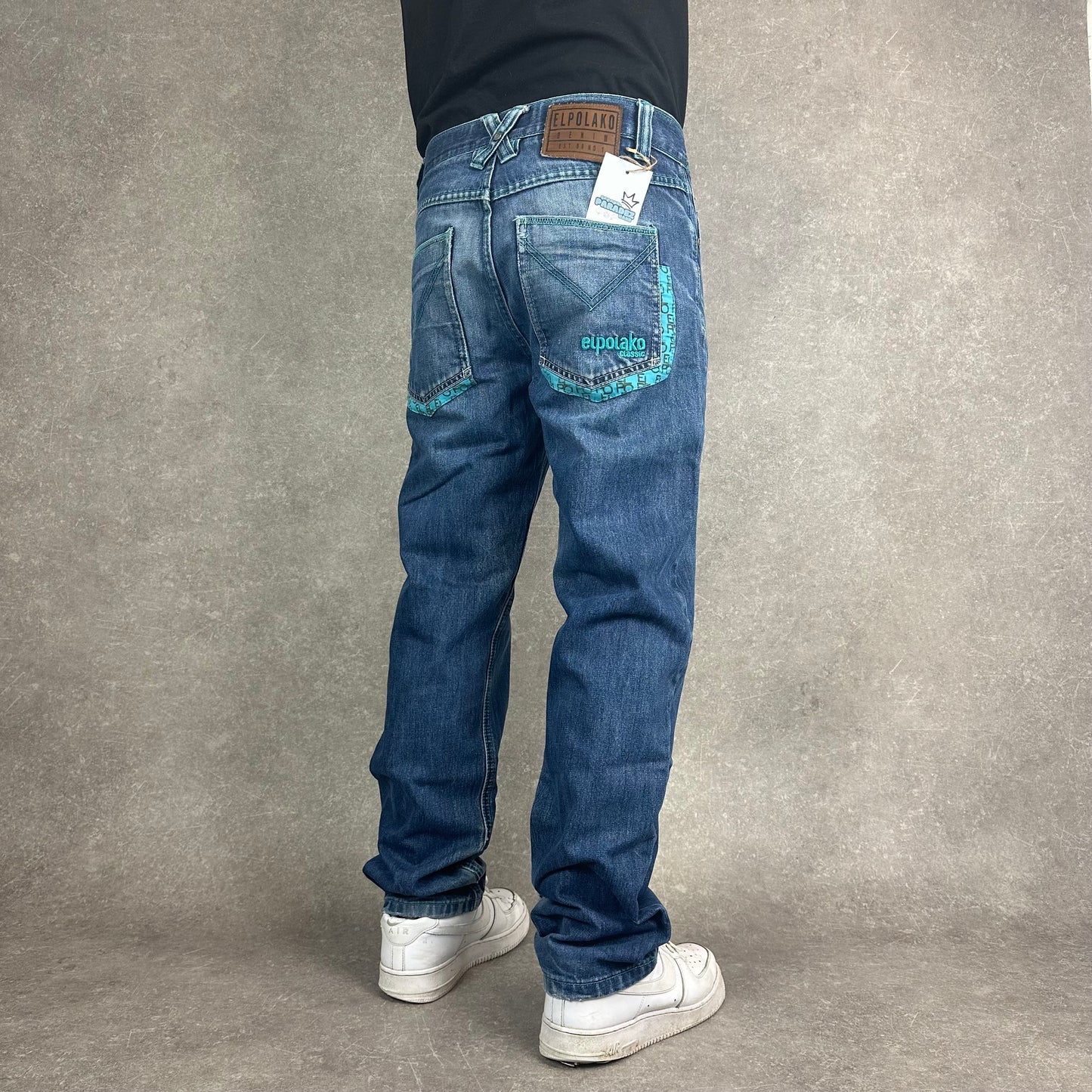 Embroidered Baggy Jeans (M)