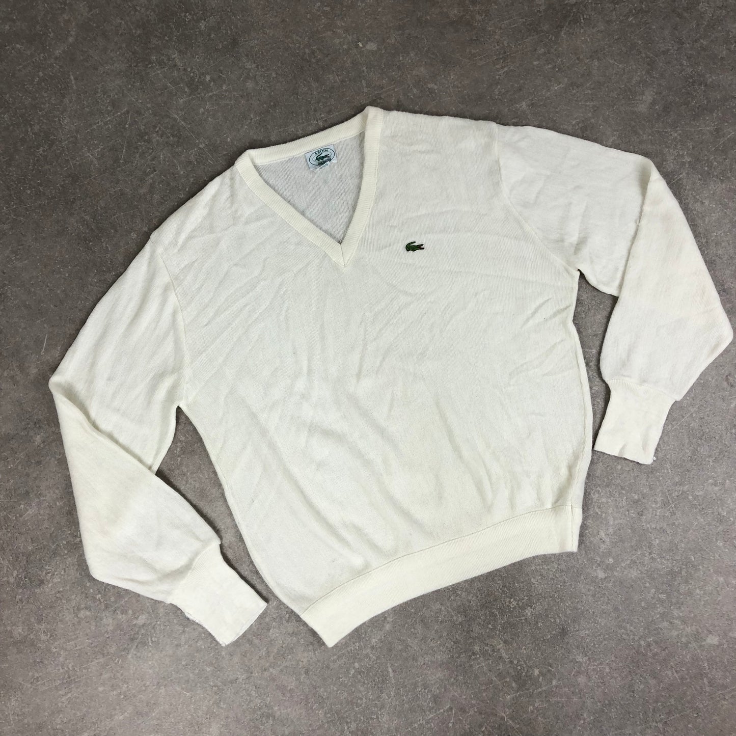 Vintage Lacoste V-Neck Sweater (XL)